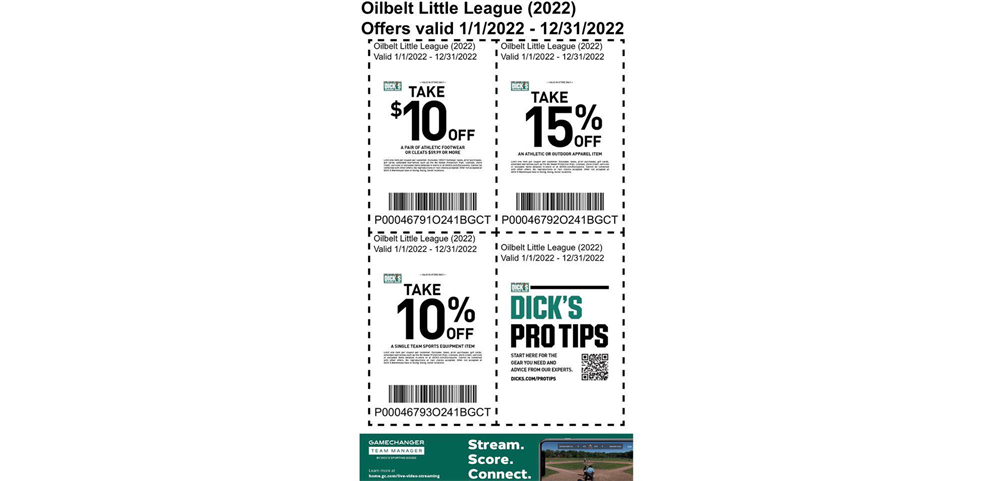2022 OBLL Coupons
